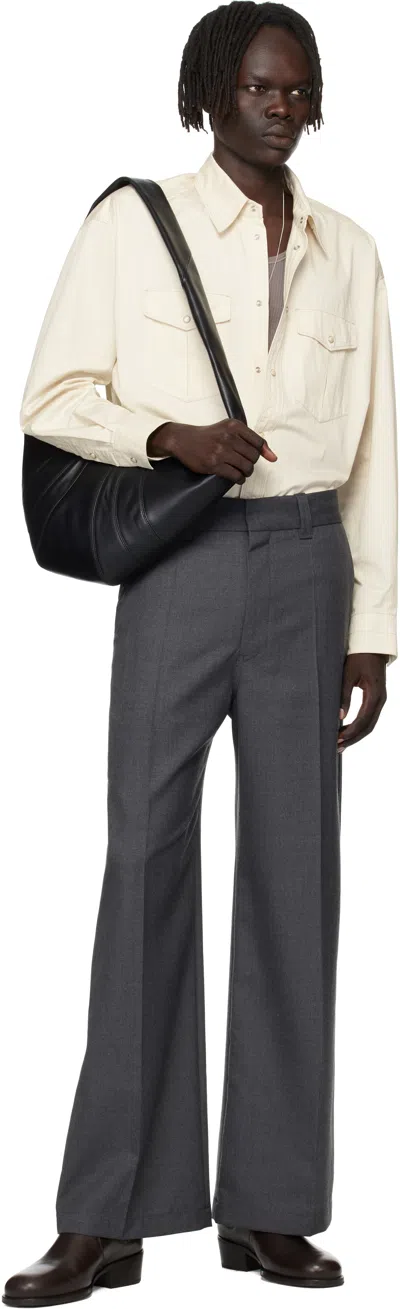 Lemaire Black Medium Croissant Bag In Black