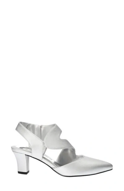 Easy Street Venue Womens Round Closed Toe Stiletto Heel Pumps In Gray