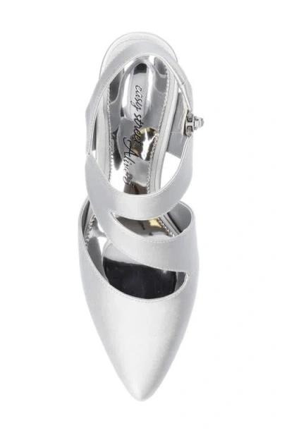 Easy Street Venue Womens Round Closed Toe Stiletto Heel Pumps In Gray