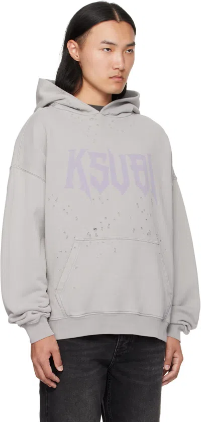 Ksubi Blasted Hoodie In Gray