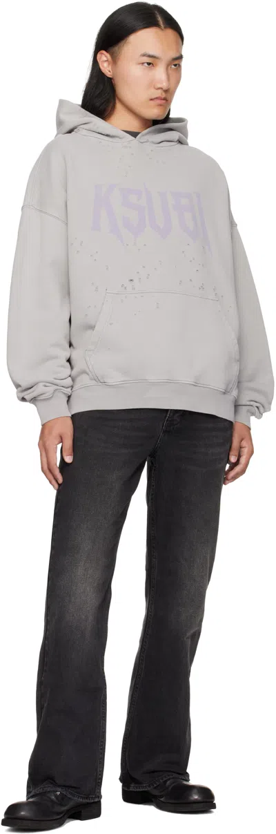 Ksubi Blasted Hoodie In Gray