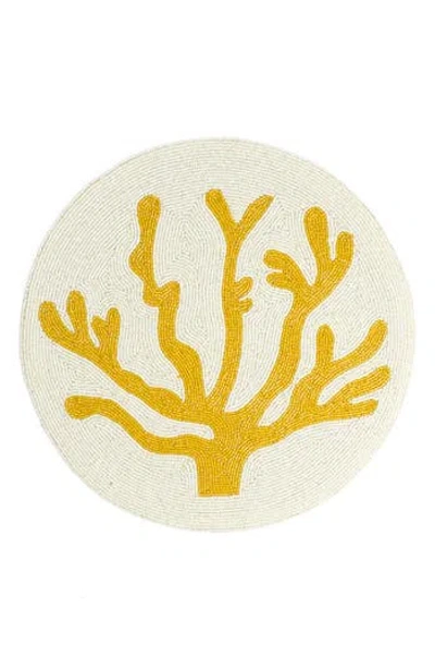Tiramisu Coral Beaded Placemat In Multi