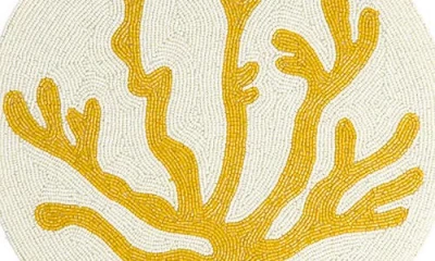 Tiramisu Coral Beaded Placemat In Multi