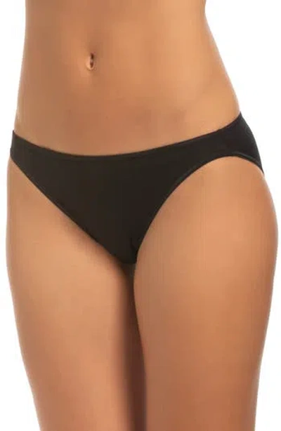 Felina Assorted 3-pack So Smooth Low Rise Bikinis In Black