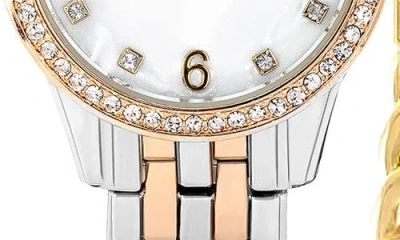 I Touch Two-tone Crystal Bracelet Watch & Bracelets Set, 30mm In Multi