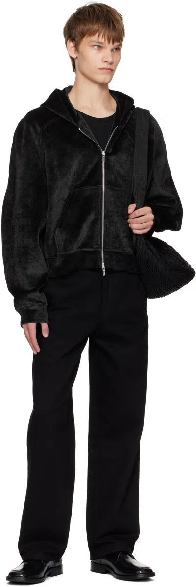 Lgn Louis Gabriel Nouchi Black Raglan Hoodie In Black