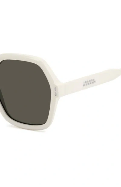 Isabel Marant 55mm Gradient Square Sunglasses In Green