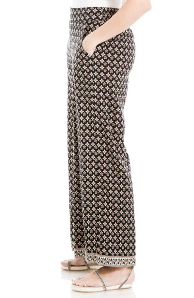 Max Studio Wide Leg Pull On Pants In Gold