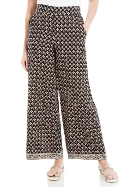 Max Studio Wide Leg Pull On Pants In Gold