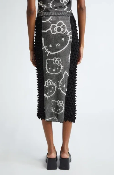 Chet Lo X Sanrio Hello Kitty® Spike Knit Midi Sweater Skirt In Gray