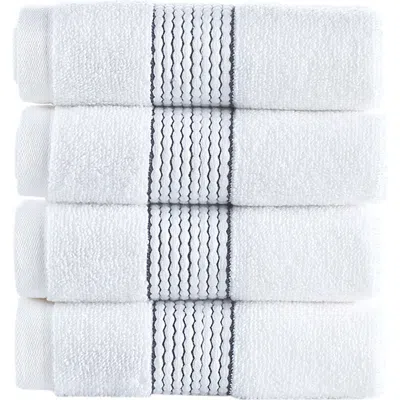 Brooks Brothers 4-piece Robe Stripe Cotton Towel Set In Multi