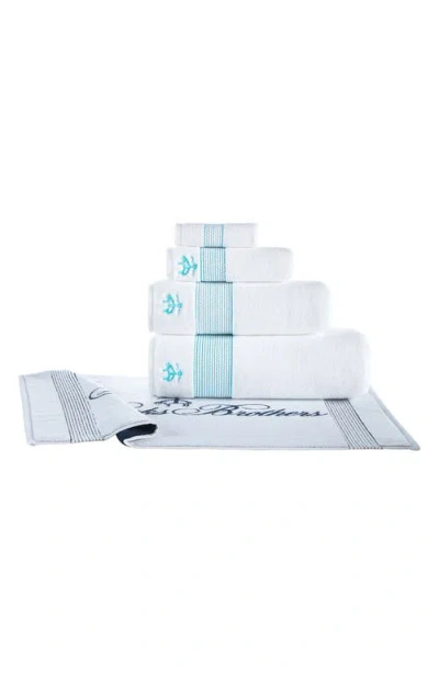 Brooks Brothers 4-piece Robe Stripe Cotton Towel Set In Multi