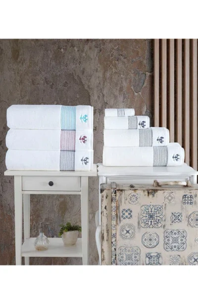 Brooks Brothers 4-piece Robe Stripe Cotton Towel Set In Multi