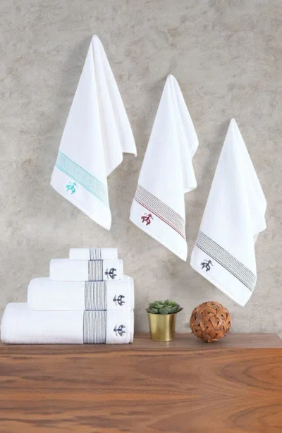 Brooks Brothers 4-piece Robe Stripe Cotton Towel Set In Multi