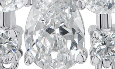 Cz By Kenneth Jay Lane Cubic Zirconia Chandelier Drop Earrings In Silver