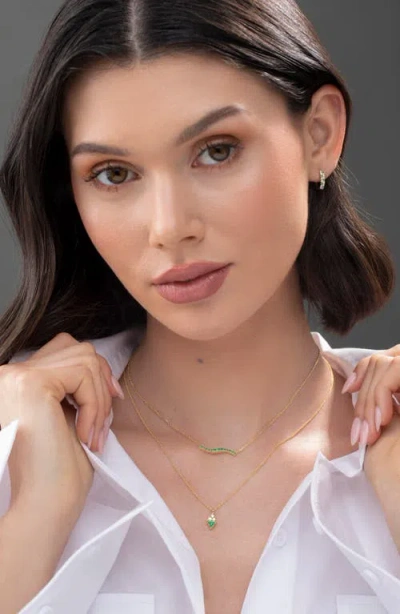 Bony Levy Diamond & Emerald Pendant Necklace In Gold