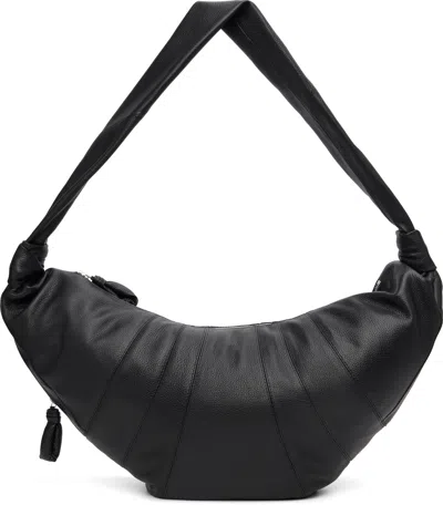 Lemaire Black Large Croissant Bag In Black
