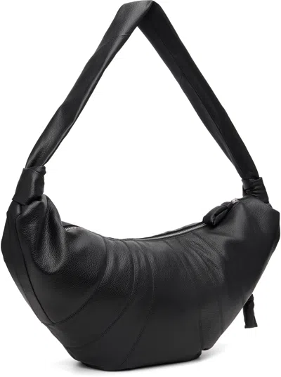 Lemaire Black Large Croissant Bag In Black