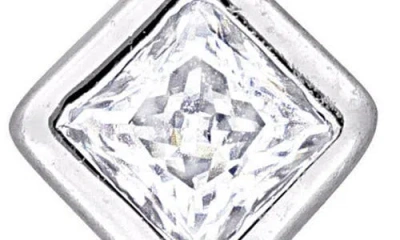 Delmar Lab-created Moissanite Linear Drop Earrings In Metallic