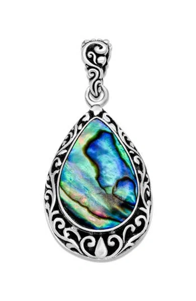 Samuel B. Sterling Silver Shell Teardrop Pendant In Silver