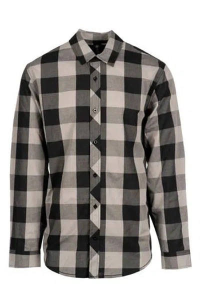 Burnside Buffalo Plaid Flannel Button-up Shirt In Black