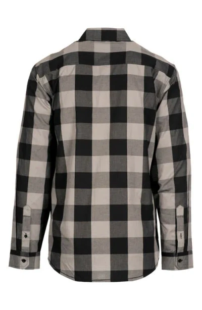 Burnside Buffalo Plaid Flannel Button-up Shirt In Black
