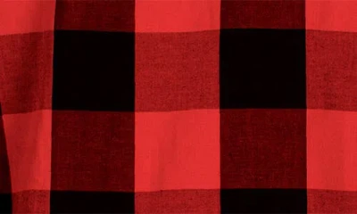 Burnside Buffalo Plaid Flannel Button-up Shirt In Red