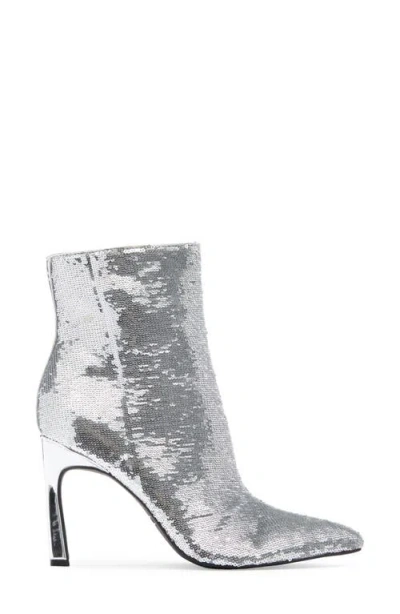 Nine West Balize Pointed Toe Bootie In Silver