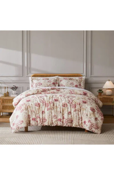 Southshore Fine Linens Skye Collection 3-piece Cotton Duvet Set In Red