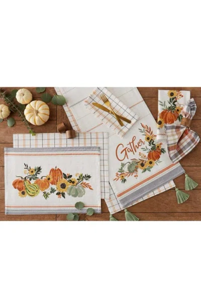Design Imports Gather Fall Embellished Table Runner In Multi