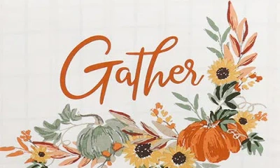 Design Imports Gather Fall Embellished Table Runner In Multi