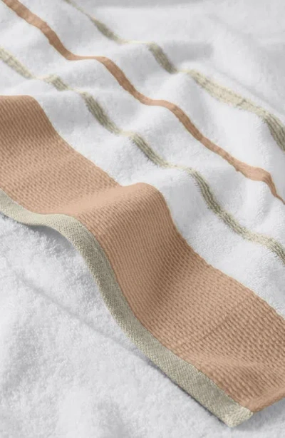 Woven & Weft Cotton Textured Stripe 4-pack Hand Towel Set