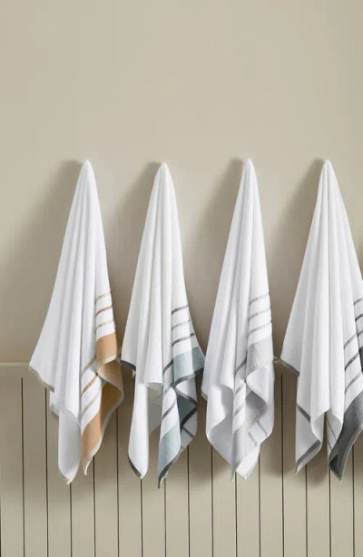 Woven & Weft Cotton Textured Stripe 4-pack Hand Towel Set