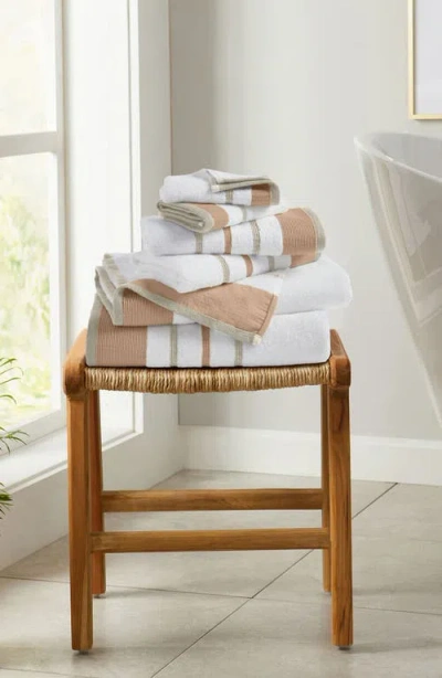 Woven & Weft Cotton Textured Stripe 4-pack Hand Towel Set