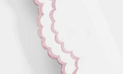 Melange Home Double Scallop Embroidered 300 Thread Count 100% Cotton Sheet Set