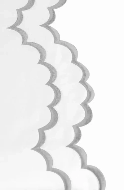 Melange Home Double Scallop Embroidered 300 Thread Count 100% Cotton Sheet Set In Multi