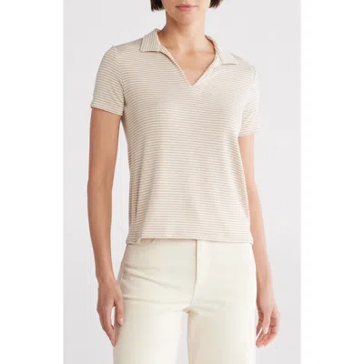 Rag & Bone Lea Modal Blend Polo In Neutral