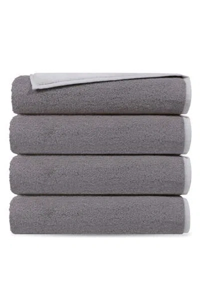Depera Set Of 4 Double Face Turkish Cotton Hand Towels In Multi