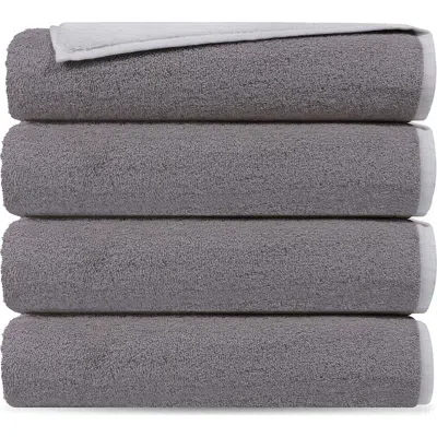 Depera Set Of 4 Double Face Turkish Cotton Hand Towels In Multi
