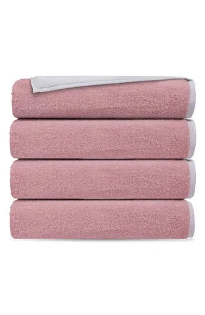 Depera Set Of 4 Double Face Turkish Cotton Hand Towels In Multi