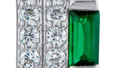 Cz By Kenneth Jay Lane Cubic Zirconia Triple Row Huggie Hoop Earrings In Metallic