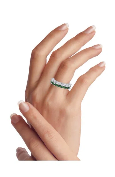 Cz By Kenneth Jay Lane Baguette Cubic Zirconia Double Band Ring In Metallic