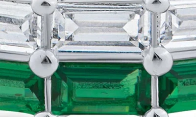 Cz By Kenneth Jay Lane Baguette Cubic Zirconia Double Band Ring In Metallic