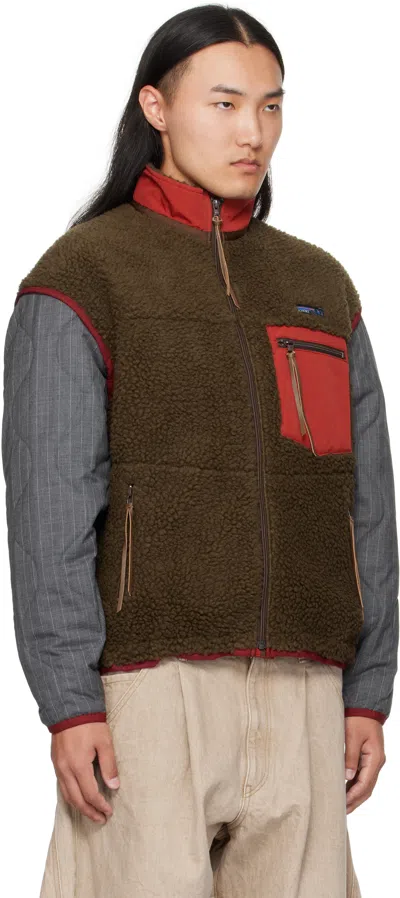 Khoki Panelled Zip-up Jacket In Brown