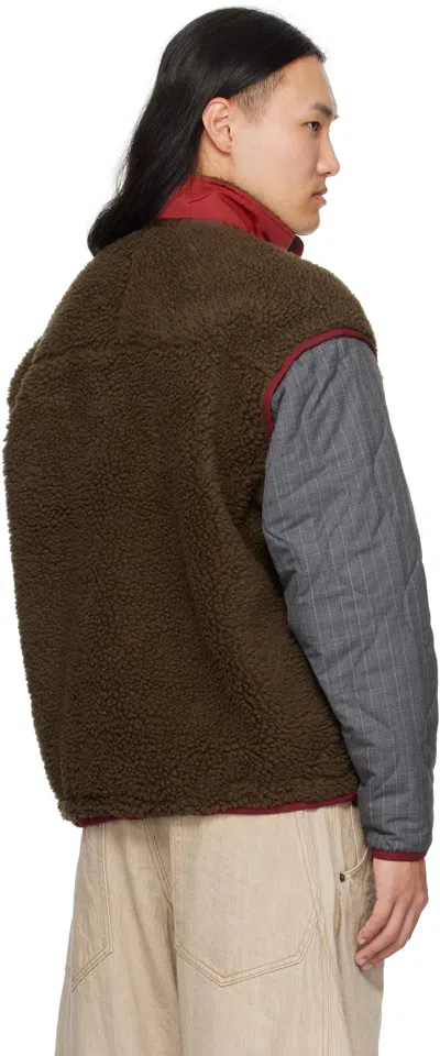 Khoki Panelled Zip-up Jacket In Brown