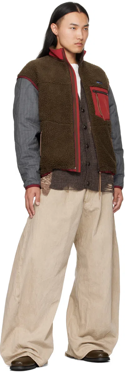 Khoki Panelled Zip-up Jacket In Brown