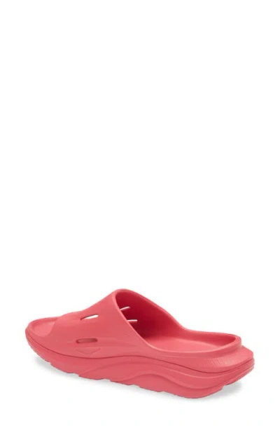 Hoka Gender Inclusive Ora Recovery Slide 3 Sandal In Pink