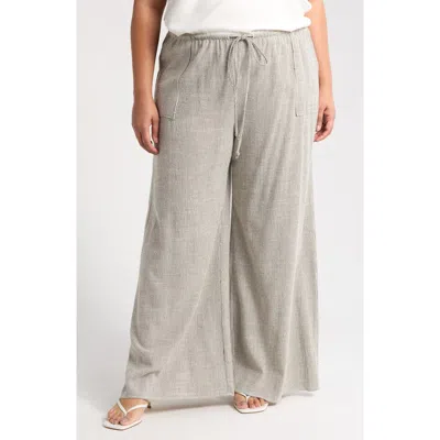 Renee C Stripe Wide Leg Pants In Neutral