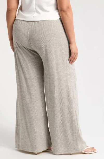 Renee C Stripe Wide Leg Pants In Neutral