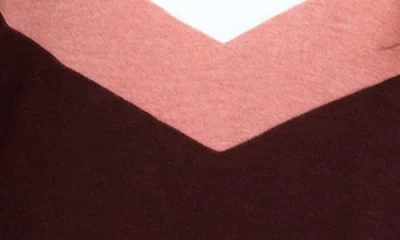 Threads 4 Thought Chevron Stripe Feather Fleece Sweatshirt In Burgundy